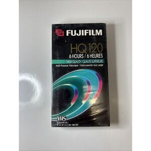 New, Sealed! VTG Fujifilm VHS Blank Video Tape 6 hours HQ 120 High Quality